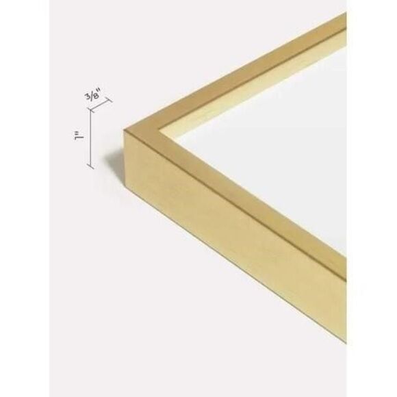 Vossington 13x19 Gold Picture Frame – Thin Modern Wall Mount, Craft Supply - Picture 3 of 9